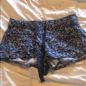 Blue flower shorts